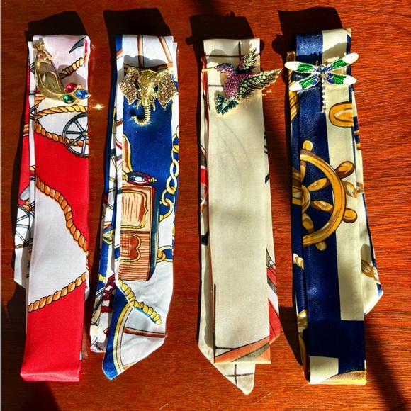 Colorful Hummingbird Brooch and Twilly - Picture 2 of 3